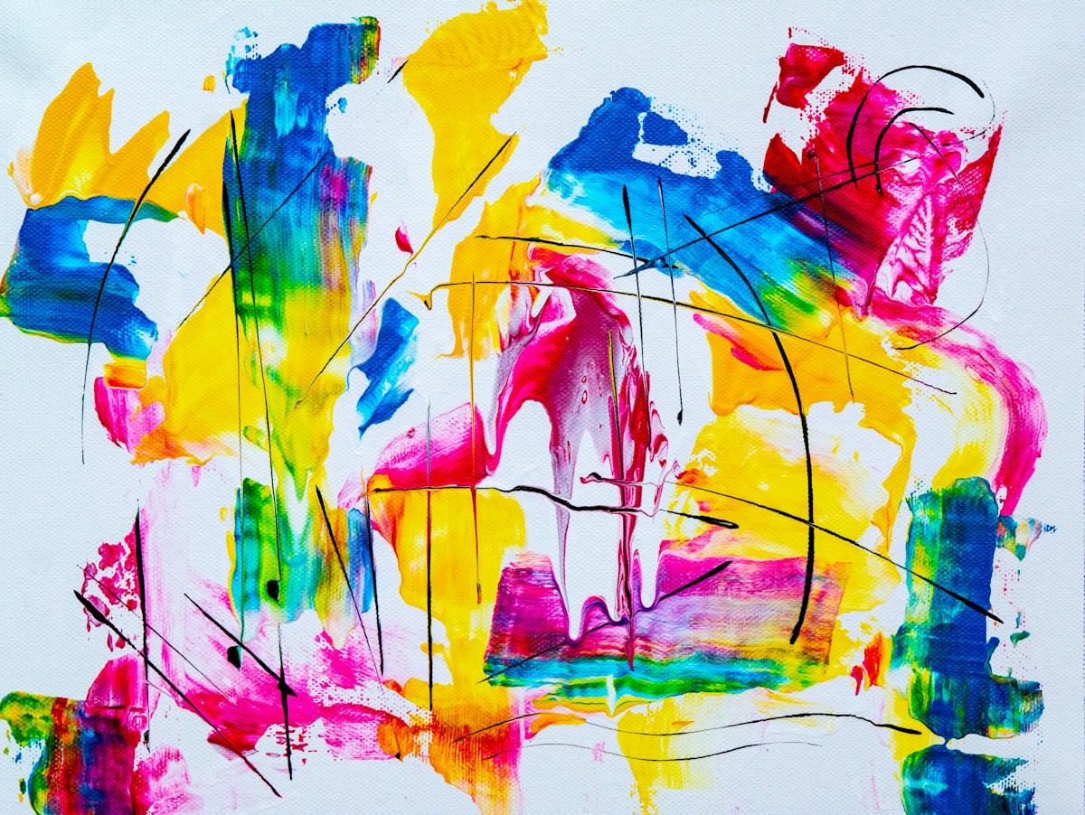 Expressive abstract artwork